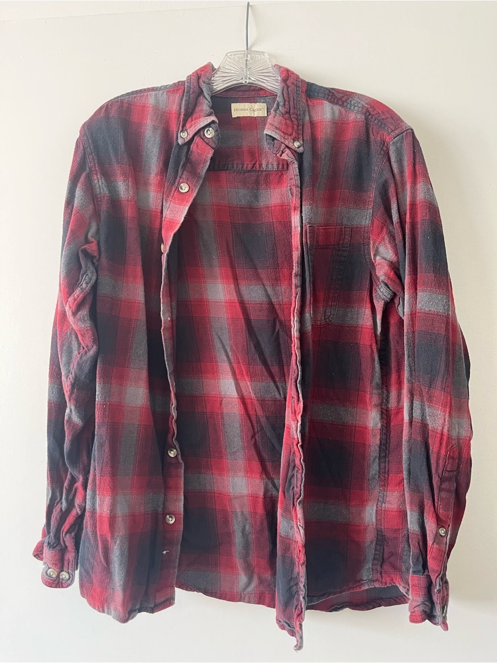 Men's Hobbs Creek Red Plaid Button-Up Shirt S
